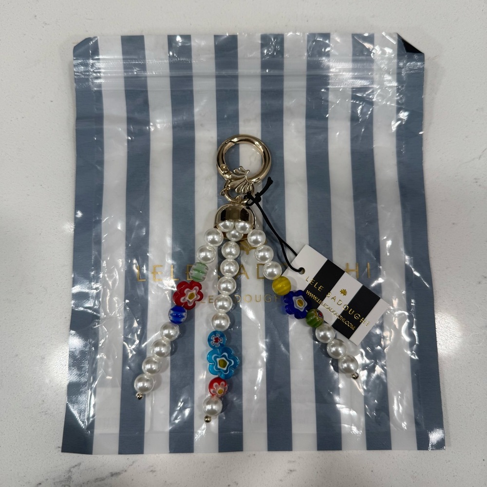 Lele Sadoughi Pearl and Floral Fiore Charm
